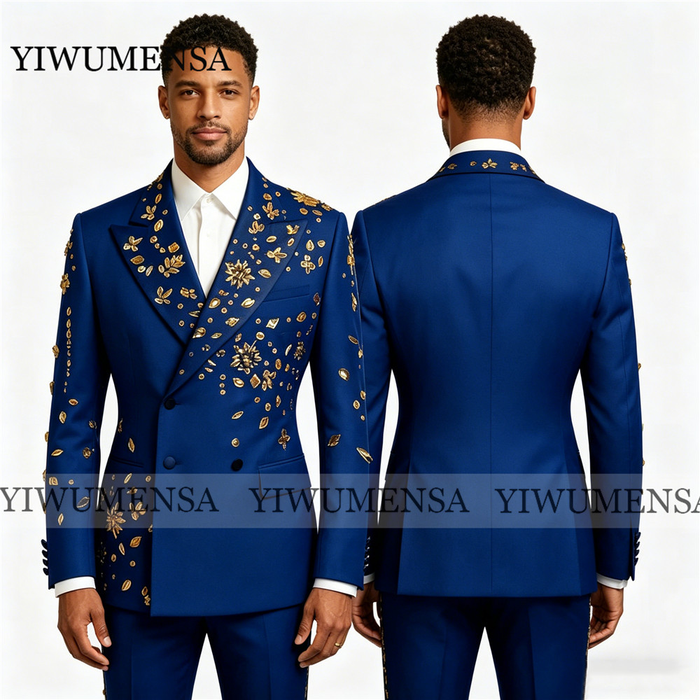 Men'S Formal Wear Jewelry - Brillante Königsblaue Anzüge für Herren Formelle