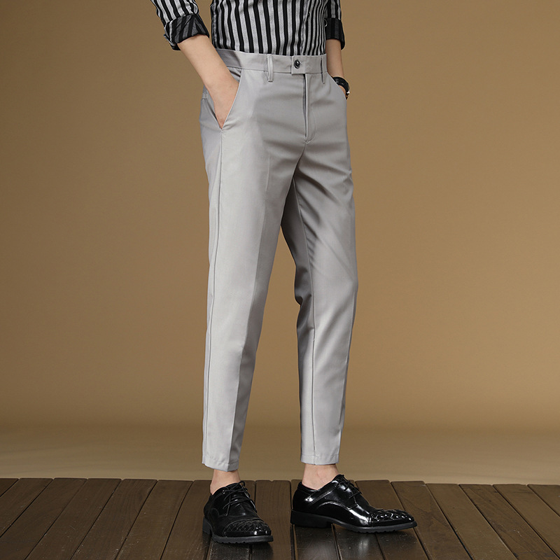 Men Formal Wear Office - Sommeranzughose für Herren, Rot, Schwarz, Khaki,