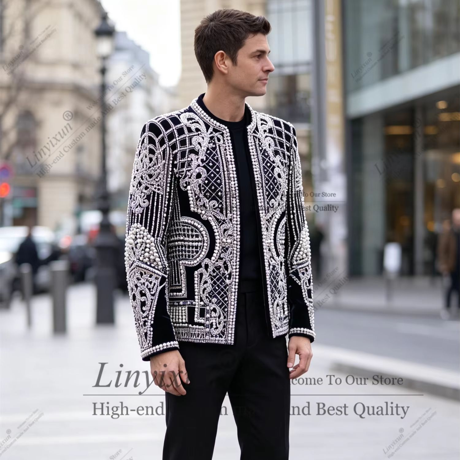 Men'S Formal Wear Jewelry - Luxuriöse, juwelenbesetzte Smokinganzüge für Herren, formelle