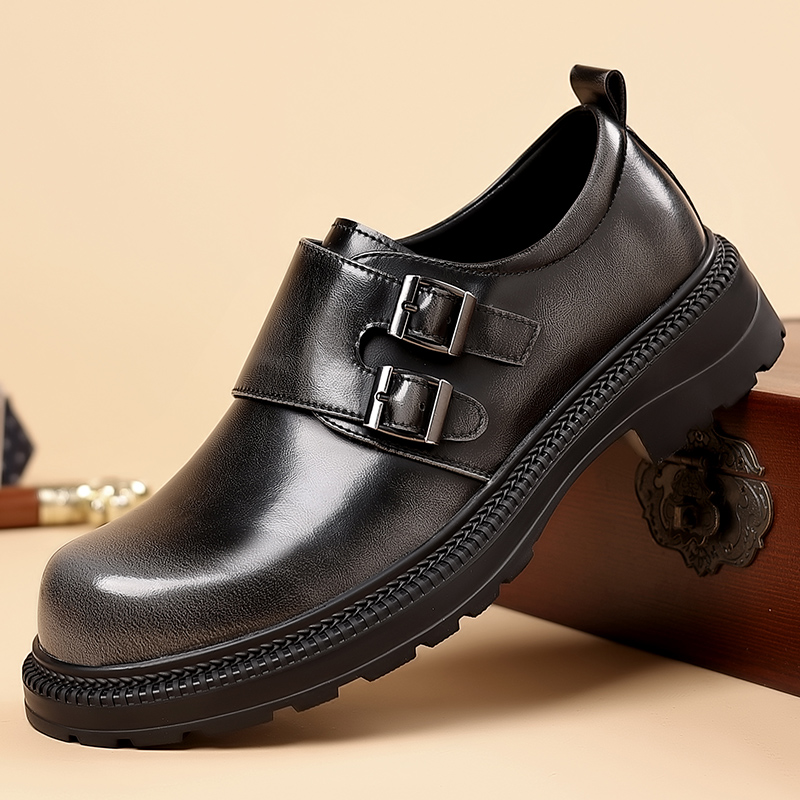 Men Formal Wear Brown - Retro braune Herren-Freizeitschuhe aus Leder mit