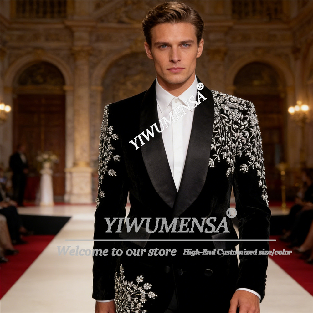Men'S Formal Wear Jewelry - Exquisite Bräutigam-Festkleidung Smoking mit Schmucksteinen Verzierte