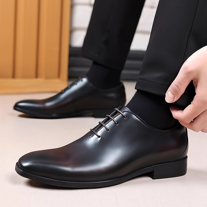 Men Formal Wear Brown - Designer Echtleder Herren Wholecut Oxford Schuhe