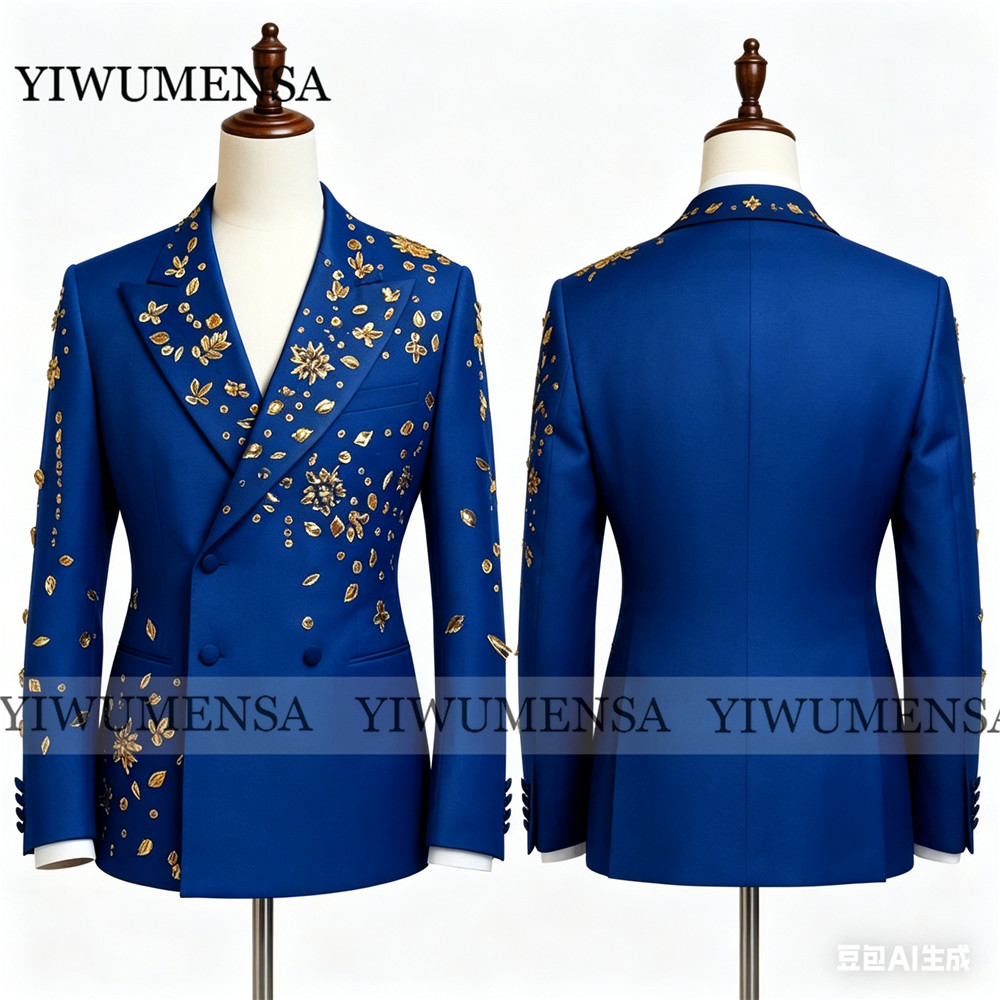 Brillante Königsblaue Anzüge f – Men'S Formal Wear Jewelry Bewertung und Preis
