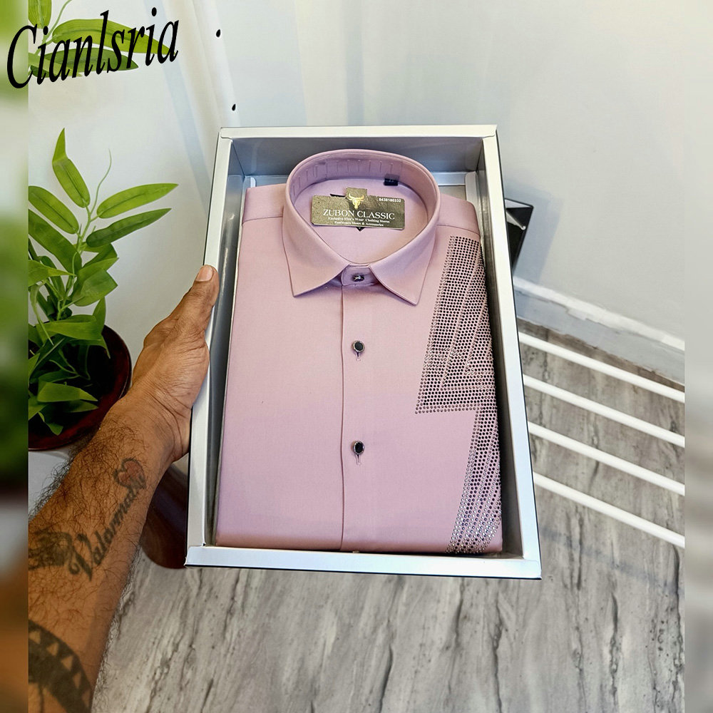 Herren Luxus-Hemd mit geometri – Men Formal Party Wear Shirt Bewertung und Preis
