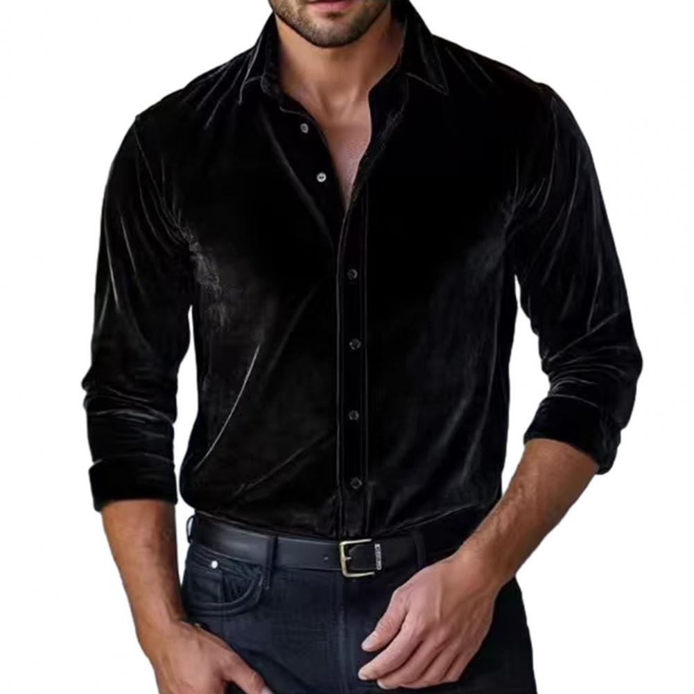 Herren Samt-Hemd Herren Samt-H – Men Formal Party Wear Shirt Bewertung und Preis
