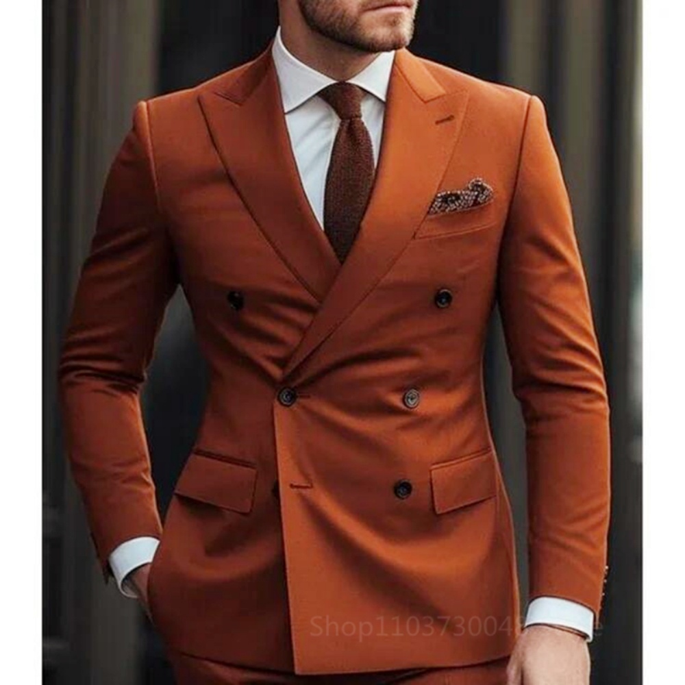 Zweiteiliger brauner Smoking f – Men Formal Wear Brown Bewertung und Preis