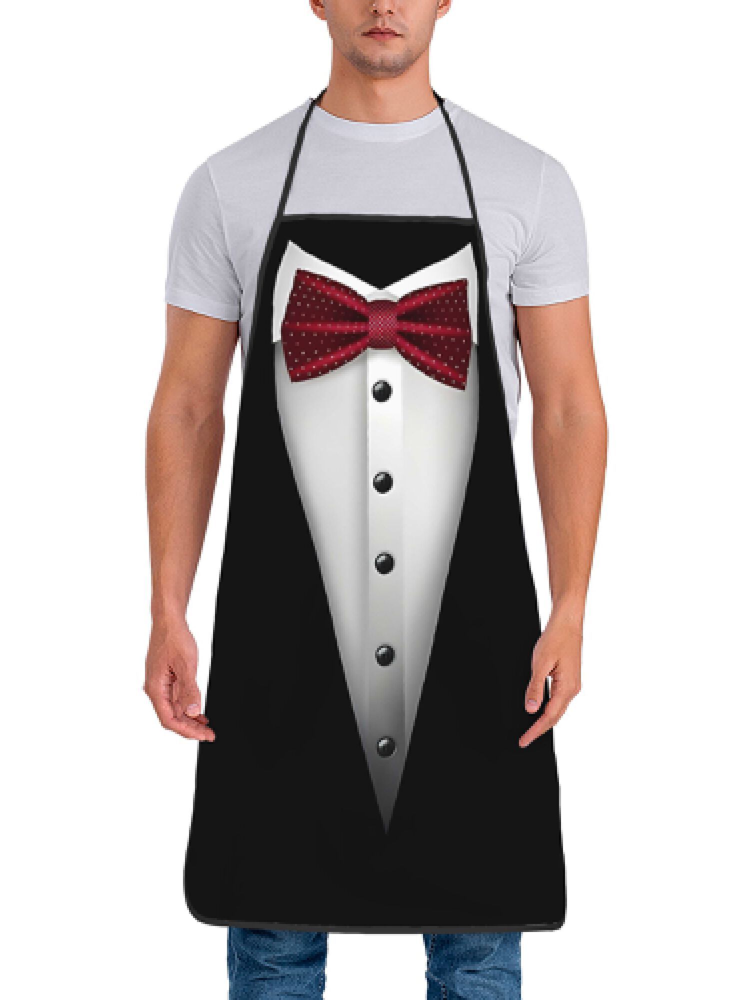 Tuxedo-Schürze, rote Fliege, K – Men'S Formal Wear Bow Ties Bewertung und Preis