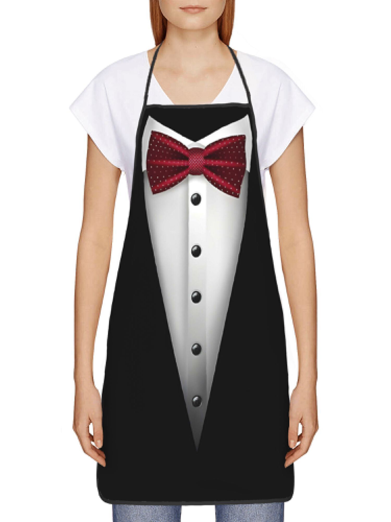 Tuxedo-Schürze, rote Fliege, K – Men'S Formal Wear Bow Ties Bewertung und Preis